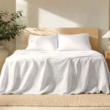 Luxury 100% Linen Sheet Set - Deep Pockets - Easy Fit - by Bare Home