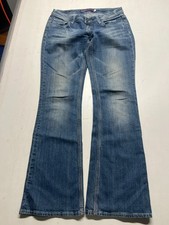 Vigoss Bootcut Leg Jeans Blue Denim Mid Rise Medium Wash Whiskers Womens Sz 7