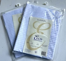 Two (2) New A.L. Ellis, Inc. Curtain Valance White 85” Wide - 12” Deep- Made USA