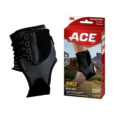 ACE Brand Deluxe Ankle Brace, Adjustable, Quick Lace Strapping System