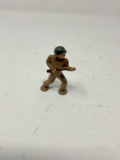 Barclay Manoil Toy Soldier Pod Feet, Army Infantry Front Line Soldier Charging