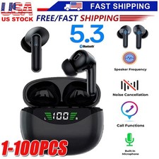 Bluetooth Earbuds Headset 5.3 Wireless Noise Cancelling Trucker Waterproof LOT