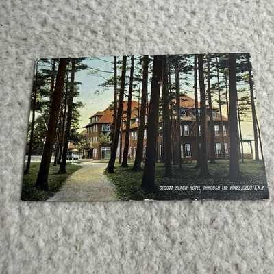 Vintage Postcard Olcott Beach Hotel Through The Lines Olcott New York N.Y.
