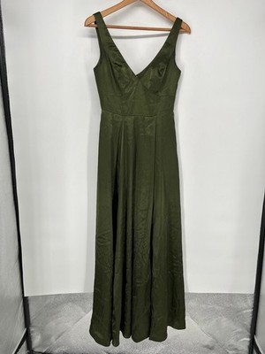 slim fit dress slacks Ivory Sleeveless Mikado Fit And Flare Midi Dress With V-Back main image 1
