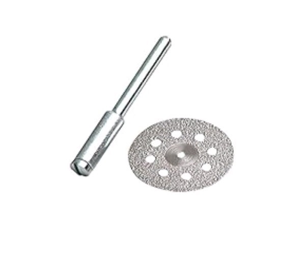 Dremel 545 Diamond Cut-Off Wheel with Mandrel, 7/8” (22.2mm) Diameter, Cutting R
