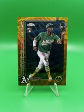 2025 Topps Chrome Update Denzel Clarke Gold Wave RC /50