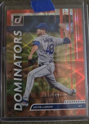 2020 PANINI DONRUSS JACOB DEGROM RED DOMINATORS PARALLEL INSERT CARD #/149 