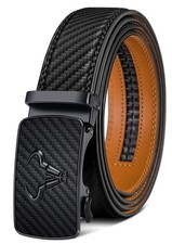 BULLIANT Men's Belt,Brand Ratchet Belt Of 32"-38"Waist Adjustable, Black2655