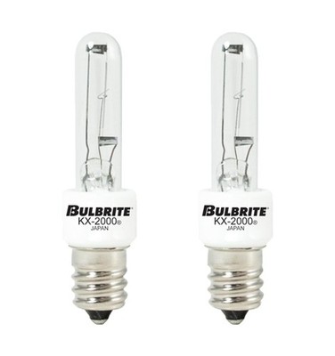 Bulbrite 473040-2PK - 40W - T3 - Candelabra Base - 120V - 2700K - Clear 