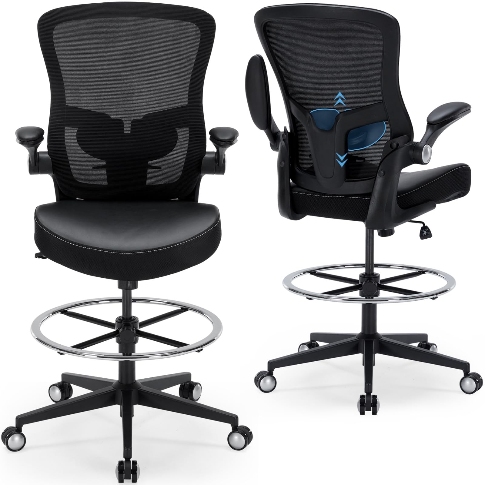 400lbs Heavy Duty Tall Office Chair Big And Tall Ergonomic S
