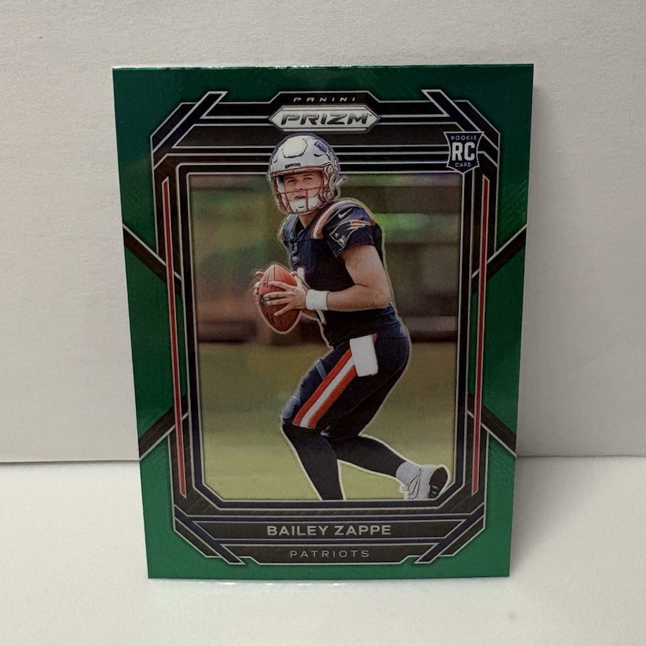 Panini 2022 Prizm Bailey Zappe #305 Rookie RC Green Prizm Patriots