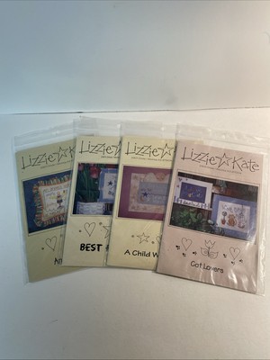 Lot of 4 Lizzie Kate  Cross Stitch Patterns New In Package