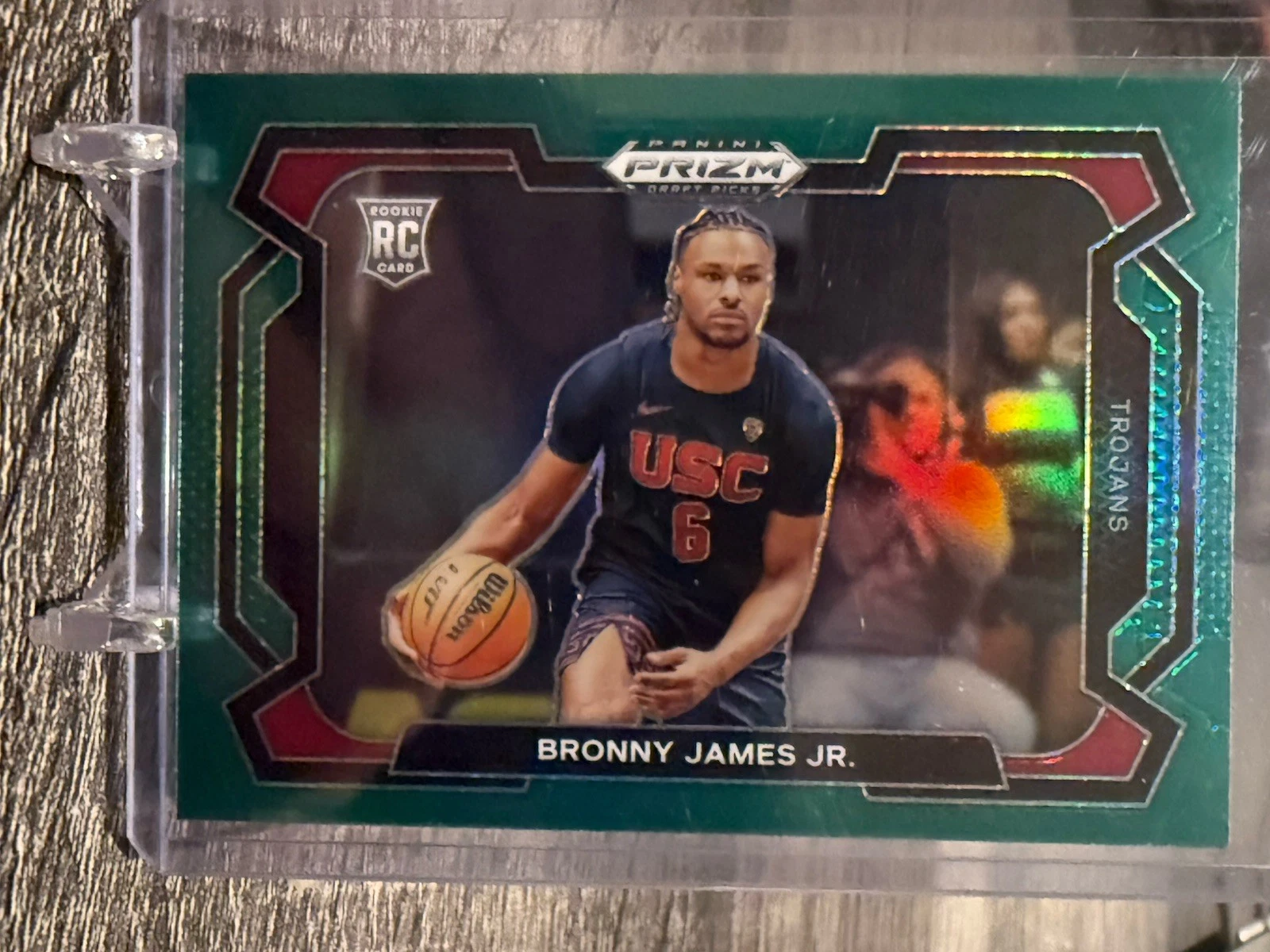2024 Panini Prizm Draft Picks - Bronny James #86 Green Prizm Variations (RC)