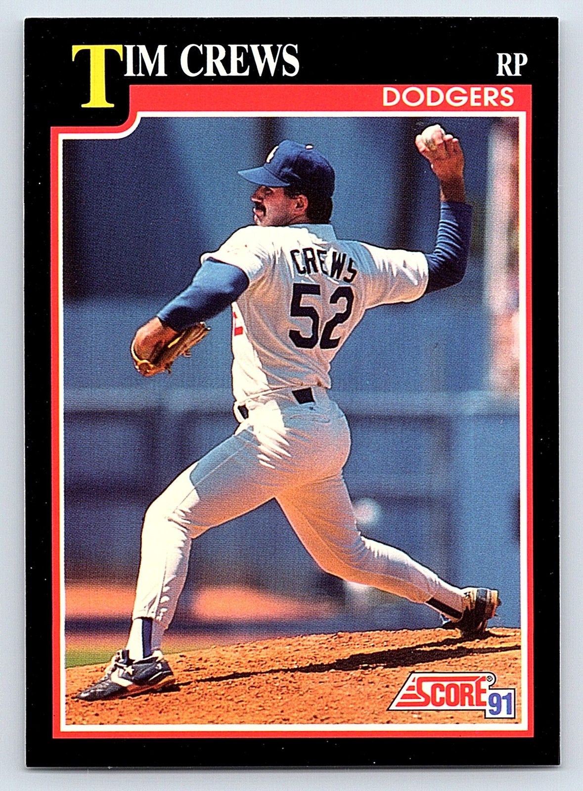 Tim Crews 1991 Score #302 Los Angeles Dodgers