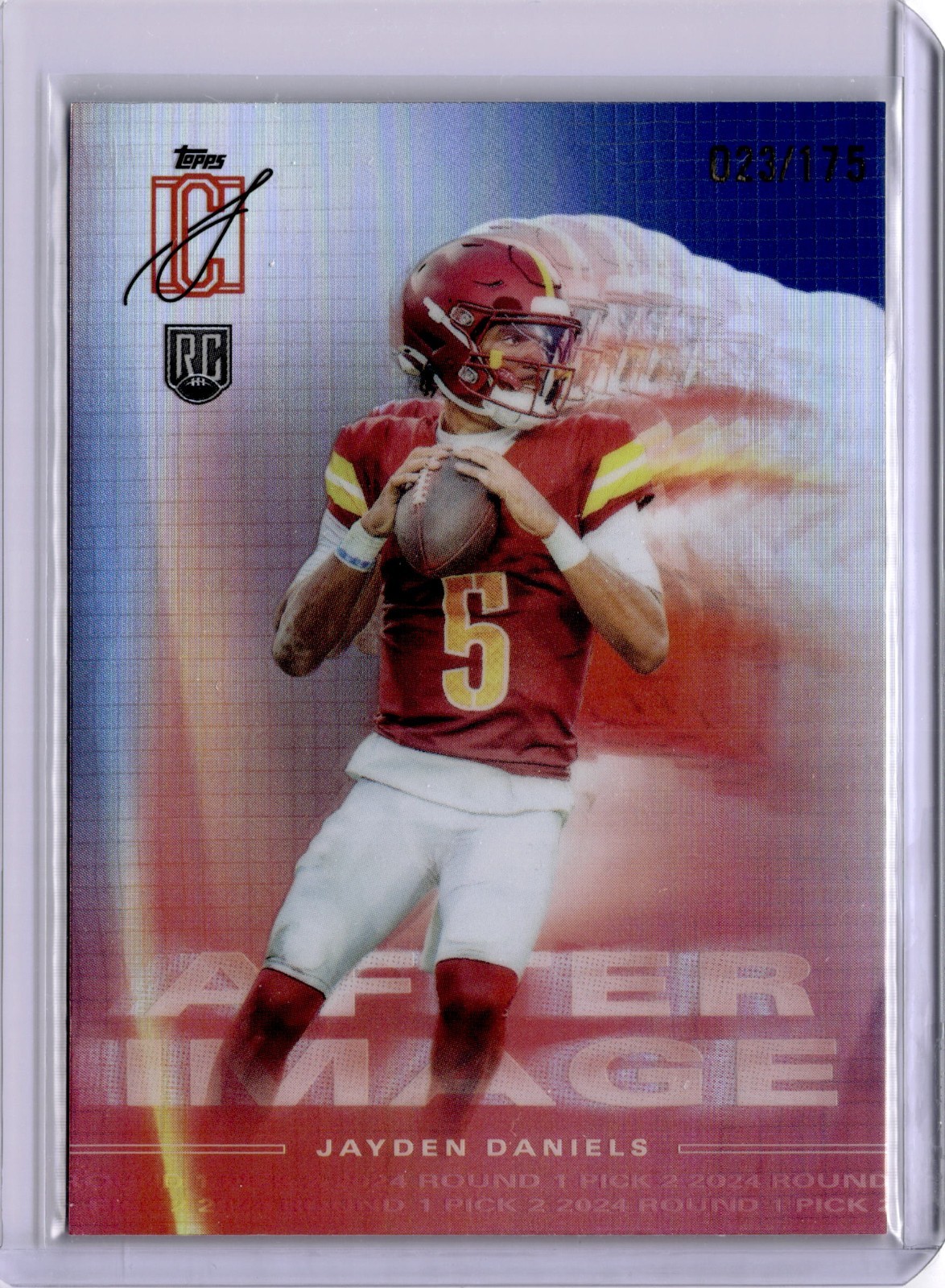 Jayden Daniels 2024 Topps Signature Class After Image Indigo /175 #AI-7