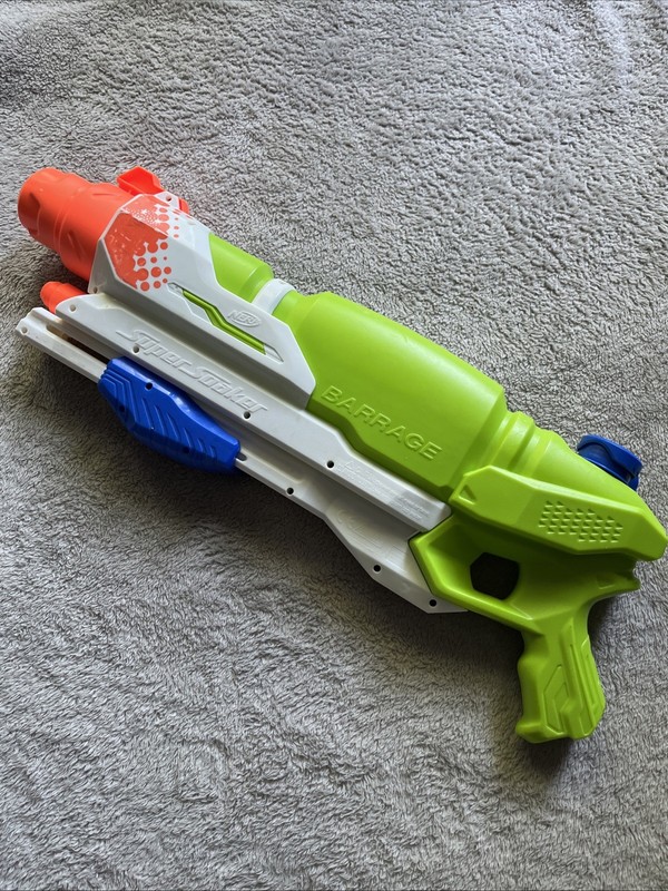 Nerf Super Soaker Barrage Large Water Blaster Squirt Gun Tested Works 3 Modes