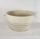 McCoy Pottery 129 Pink and Blue Stripe Mixing Batter Bowl USA Farmhouse Country