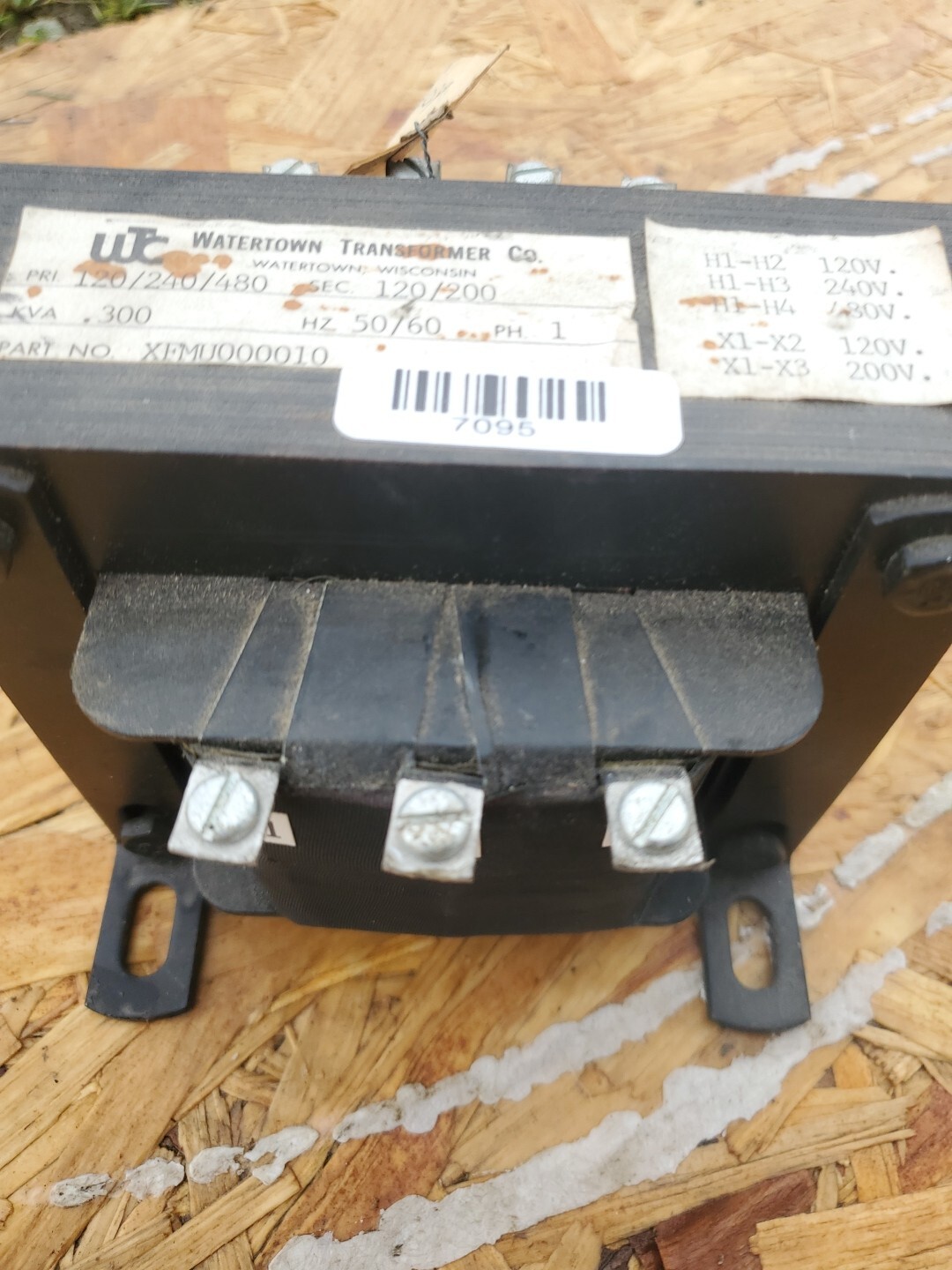 WATERTOWN TRANSFORMER CO 0.300 kVA Transformer XFMU000010 NEW