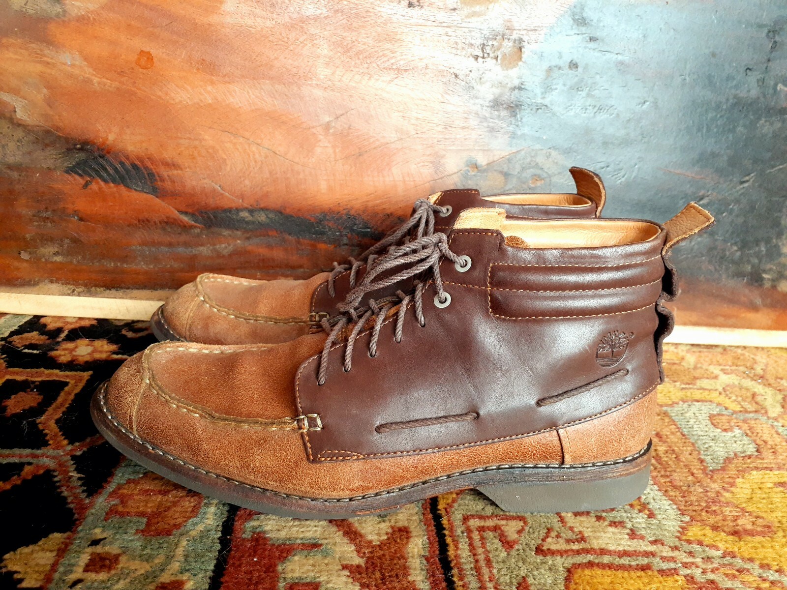timberland grantly leather moc toe chukka boot
