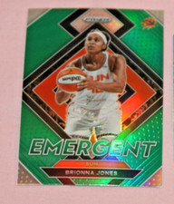 BRIONNA JONES 2022 WNBA PRIZM EMERGENT GREEN PRIZM #7 CONNECTICUT SUN