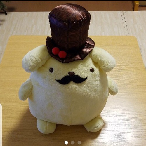 Pompompurin Big Plush Doll Chocolate Berry Hat 40cm Fluffy Toy Sanrio Japan - 第 7/9 張圖片