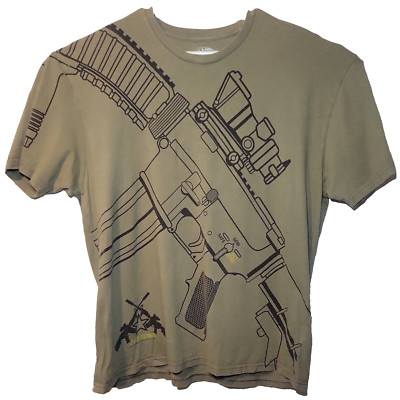 7.62 Design Vintage TShirt Mens XL Tan 762 ALL OVER PRINT AR-15 Picture GET SOME