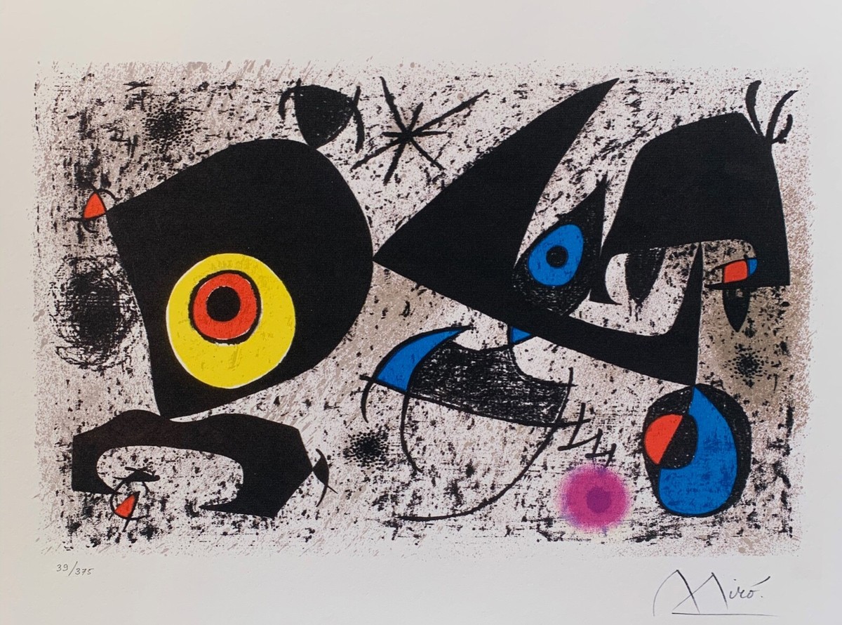 HOMAGE TO JOAN MIRO Facsimile Signed Limited Edition Giclee Art 12