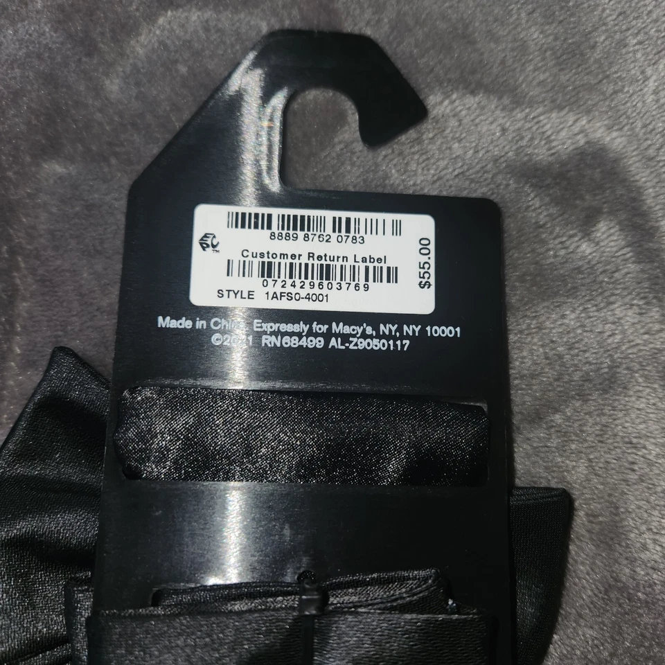 Nova gravata borboleta masculina preta Alfani e bolso quadrado cetim tamanho único - Imagem 3 de 4