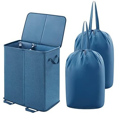 Lifewit Double Laundry Hamper with Lid and Removable Laundry Bags, Large