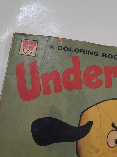 Vintage Under Dog Coloring Book Witman 1974 Old 1970's-1980's Cartoon HTF Rare - Picture 4 of 24