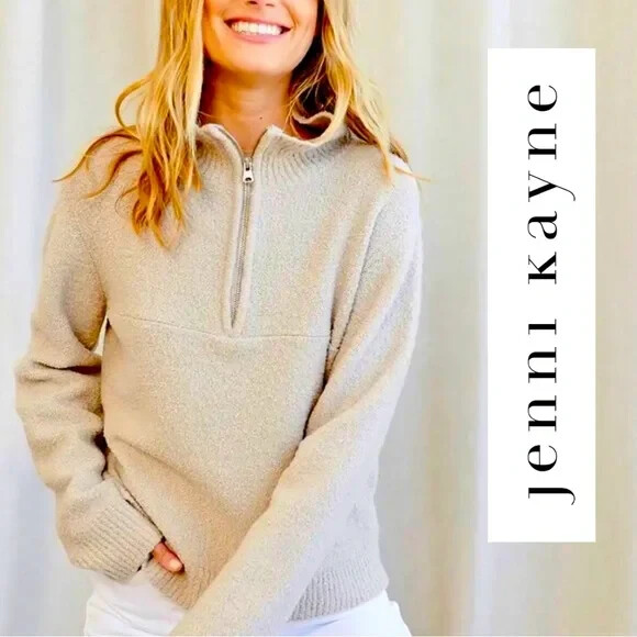 jenni kayne boucle half zip