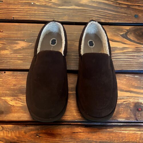 Dr Comfort Brown Men's House Shoes Size 11 Loafers comfy Diabetic Shoes