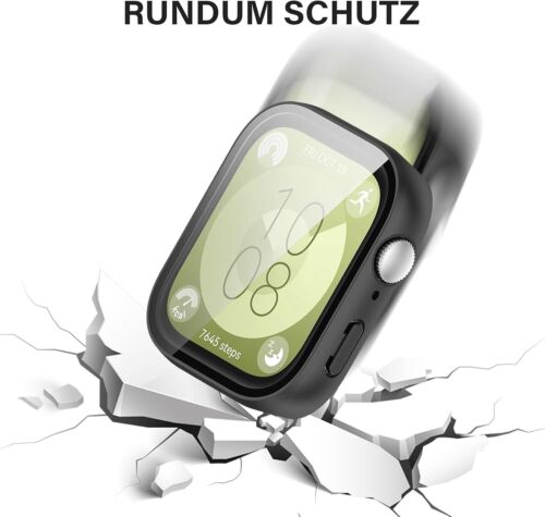 Hülle für Huawei Watch Fit 3 Schutzhülle Schutzglas Display Panzerfolie Full 9H - Bild 12 von 15