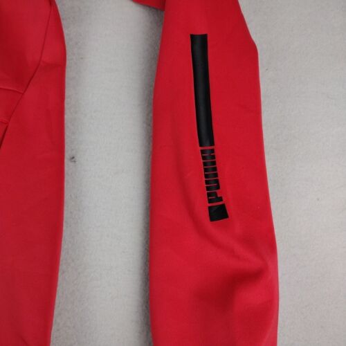 Puma Hoodie Mens Small S Red Quarter Zip Jacket Hooded Dry Moisture Wicking - Picture 7 of 14