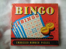 Vintage Whitman Bingo Game with Embossed Number Pieces