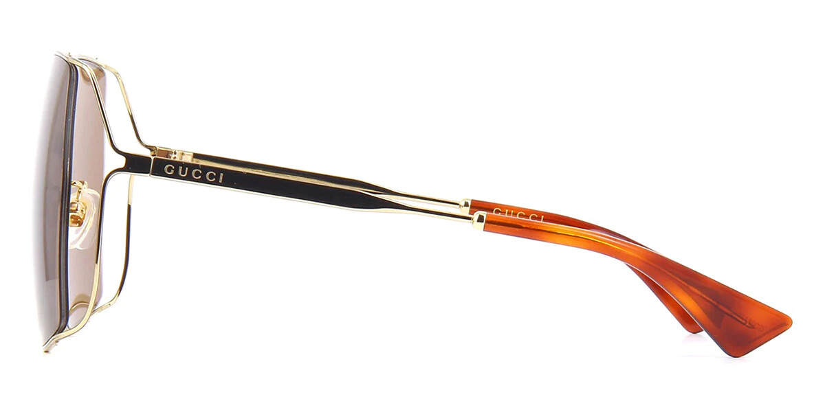 Gucci GG0817S 002 Gold Brown Sunglasses 0817 Amazon.com: Gucci GG0817S Gold/Green 65/17/140 women  main image 4