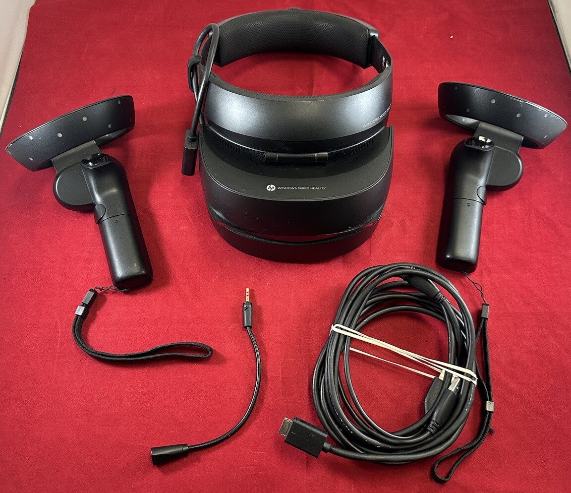 HP VR1000100 Windows Mixed Reality Headset with Controllers Black 191628635290 eBay