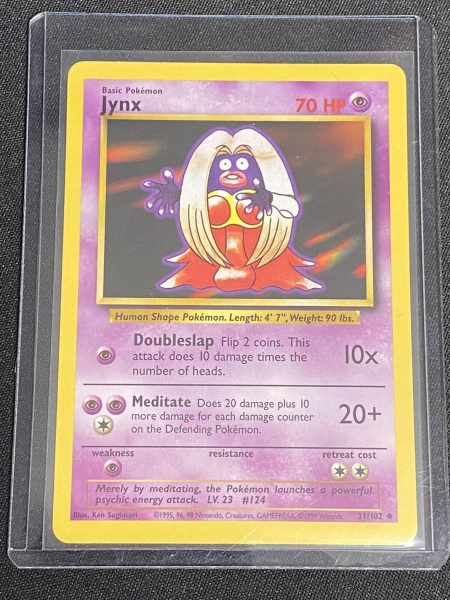 Jynx Pokémon Card – Uncommon Rare – Base Set 31/102 – Collectible TCG/CCG Game Card