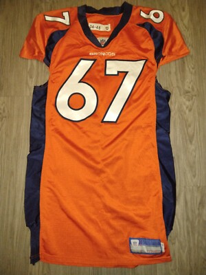 Reebok　NFL　BRONCOS　ユニフォーム　XL　オレンジ系 NFL 2004 Reebok Denver Broncos Game Worn Used Football