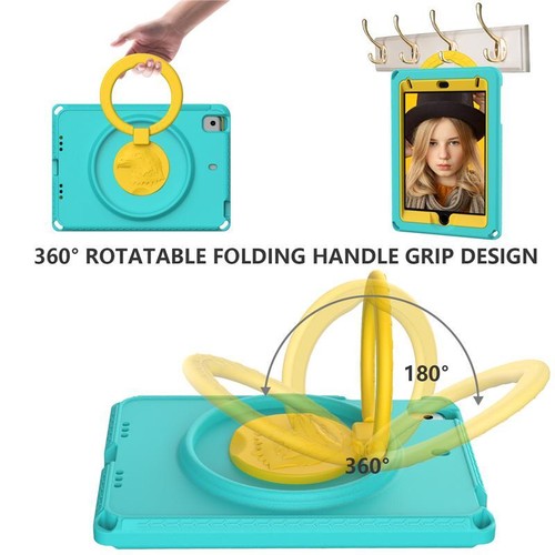 For iPad Mini 5 4 3 2 Kids Case Heavy Duty Shockproof Shoulder Strap Stand Cover - Picture 4 of 25