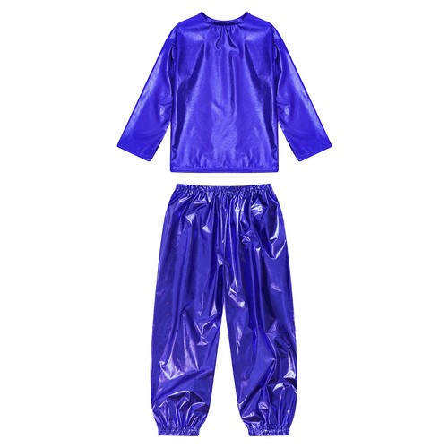 Kids Sweatsuit Jogger Outfit Crewneck Top And Ttousers School Shirt With Pants - Picture 39 of 62