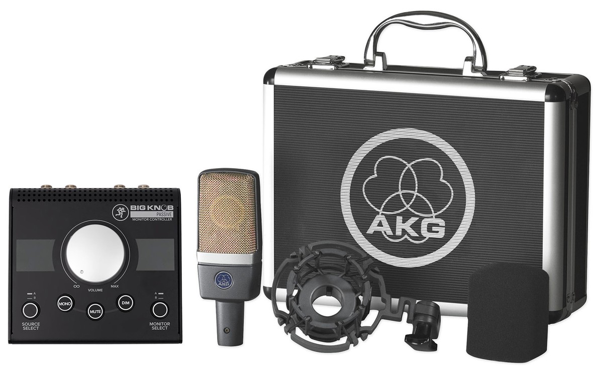 AKG C214 Studio Condenser Microphone Recording Mic+Mackie AKG C214 Studio Condenser Microphone Recording Mic+Mackie