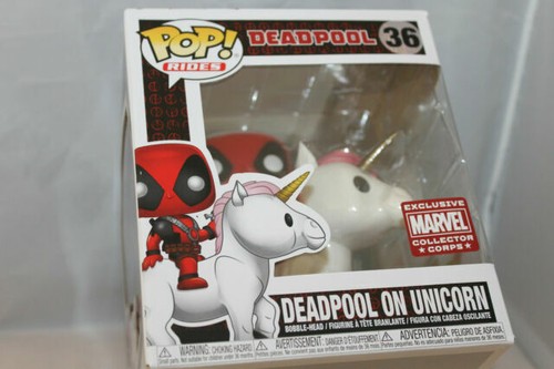 deadpool riding unicorn pop