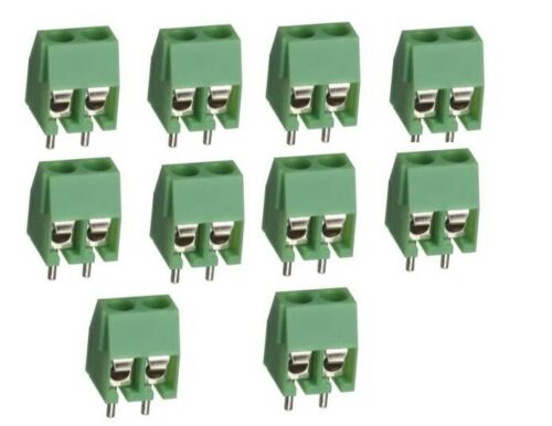 10 PEZZI Morsettiera PCB 2 poli 3,5 mm per circuito stampato H 8,5 mm L 7,5 mm - Bild 1 von 1