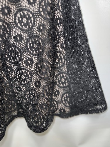 London Times Dress Womens Sz 12 Black Crochet Lace Sleeveless Midi Capsule - Picture 9 of 14