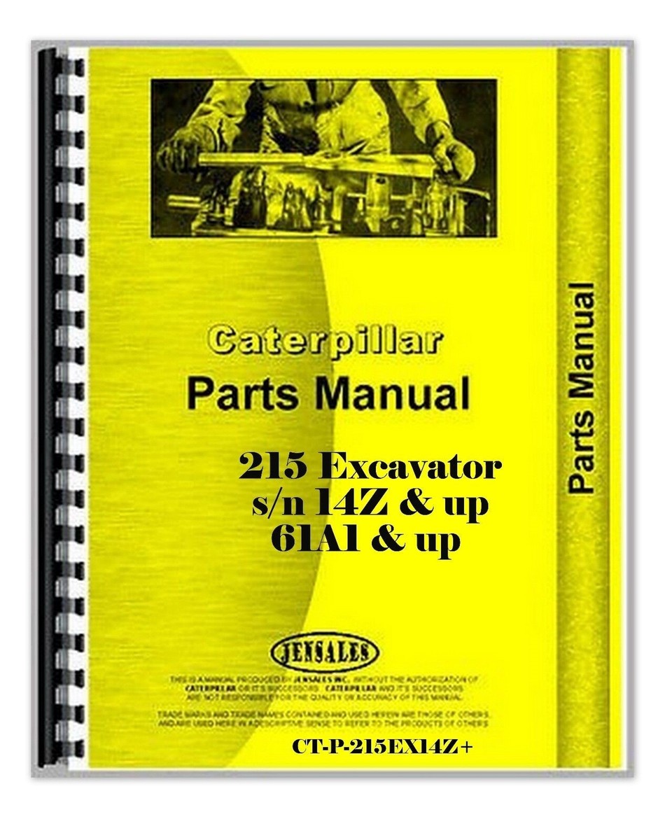 Y*A様 caterpillar 部品カタログ　3冊 Caterpillar 215 Excavator Parts Manual Catalog S/N 14Z + 61Z1 + | eBay