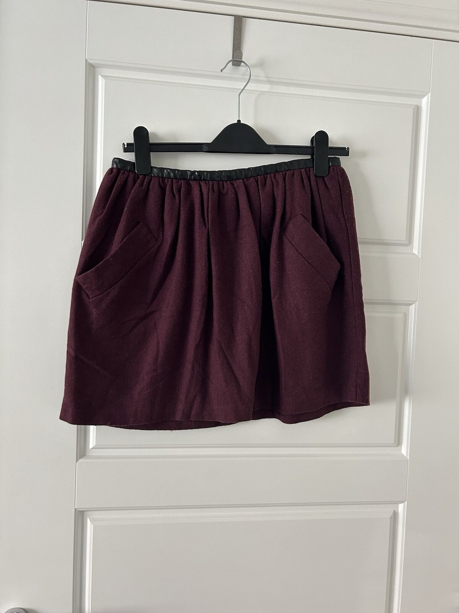 Mini Skirt Burgundy Skirt Topshop TOPSHOP Co-ord Real Suede Mini