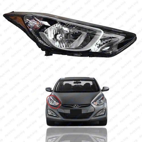 For 2014 2015 2016 Hyundai Elantra Headlight Right Side Passenger w ...