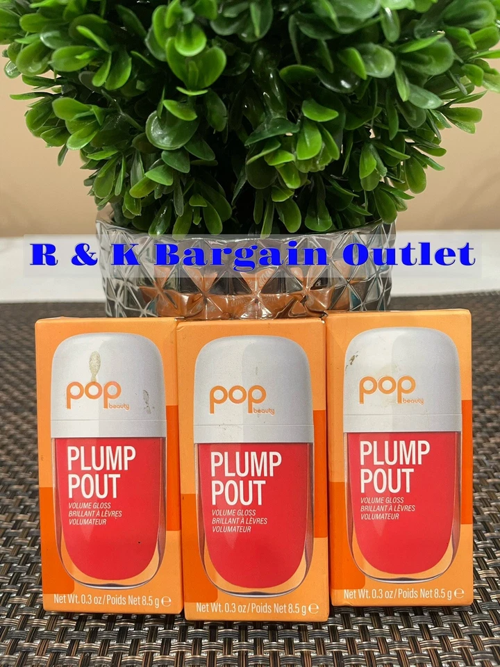 Brillo de labios Pop Beauty Plump Pout volumen sandía Wow 0,3 oz Ea 3 piezas - Imagen 1 de 1