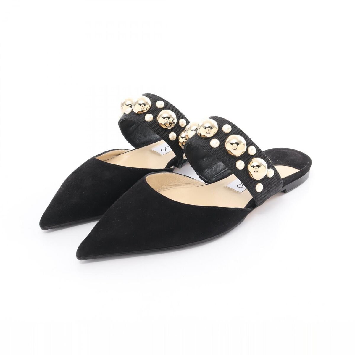 JIMMY CHOO BASETTE FLAT Mule #37 shoes sandals ZRM221 Suede JIMMY CHOO BASETTE FLAT Mule #37 shoes sandals ZRM221 Suede